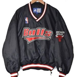 Vtg Chicago Bulls Starter Pullover Jacket Med